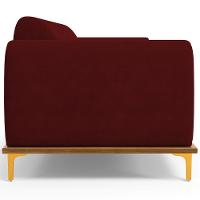 Sofá 03 Lugares Kiev 230 Cm Veludo Marsala C-278