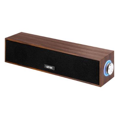 Soundbar Vinik WDB6W 2.0 6W RMS Estéreo Madeira USB 5V P2 Amadeirado