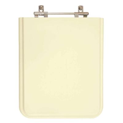 Assento Sanitário Square Quadrado Resina Plástica Parafusado Convencional Bege 40CM Pontto Lavabo
