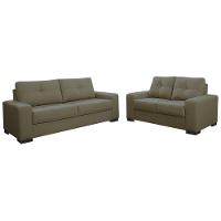 Sofá 2 E 3 Lugares Turim Couro Verde - 1