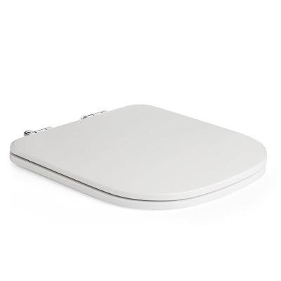 Assento Sanitário Quadra Quadrado Resina Plástica Fechamento Suave Antimicrobiano Branco Pontto