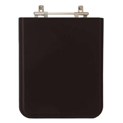 Assento Sanitário Square Quadrado Plástico Parafusado Convencional Preto Pontto Lavabo 40CM