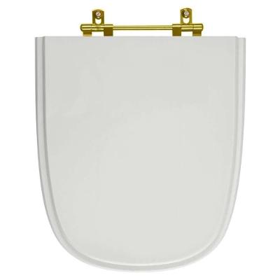 Assento Sanitário Ibiza Alongado Resina Plástica Parafusado Convencional Cinza Platina 40CM