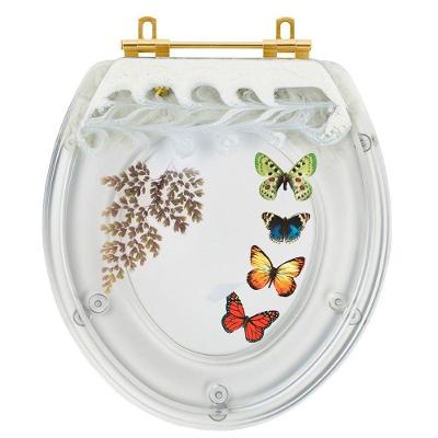 Assento Sanitário Convencional Oval Polipropileno Ferragem Dourada Bege Pontto Lavabo 40CM