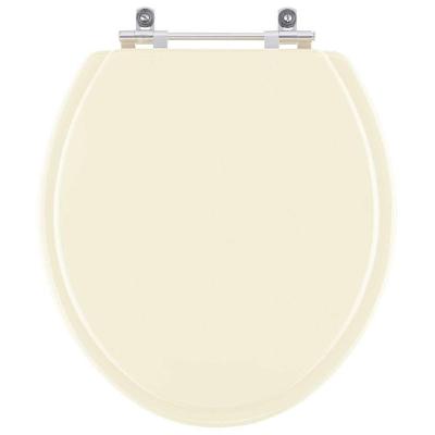 Assento Sanitário Parati Oval MDF Fechamento Convencional Alumínio Anodizado Bege Areia 40CM