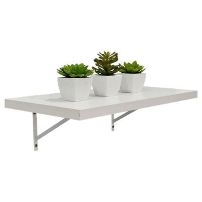 Prateleira Mão Francesa 1 Prateleira Madeira MDP 50CM Branco Mercado das Prateleiras