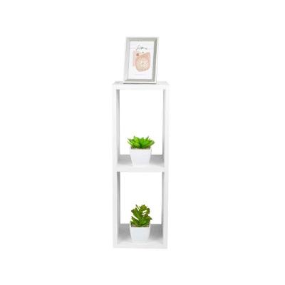 Mesa de Cabeceira Diamante MDP Moderno Branco Mercado das Prateleiras 20CM