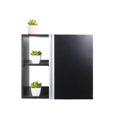 Gabinete para Banheiro Harpia 1 Porta 2 Prateleiras MDP 15mm 55CM Preto Mercado das Prateleiras