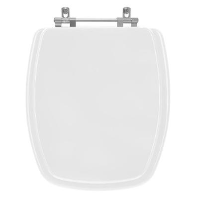 Assento Sanitário Laguna Alongado MDF Convencional Alumínio Branco Pontto Lavabo 40CM