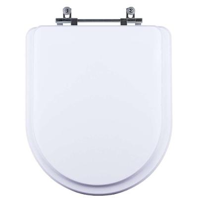 Assento Sanitário Valentina Alongado MDF Laqueado Convencional Brilhante Branco Pontto Lavabo 40CM