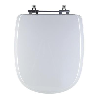 Assento Sanitário Dona Beja Alongado MDF Laqueado Convencional com Calços Branco Pontto Lavabo 40CM