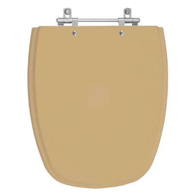 Assento Sanitário Monte Carlo Alongado Poliéster Parafusado Convencional Bege 40CM Pontto Lavabo