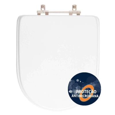 Assento Sanitário Donna Alongado Resina Plástica Convencional Antibacteriano Branco 40CM