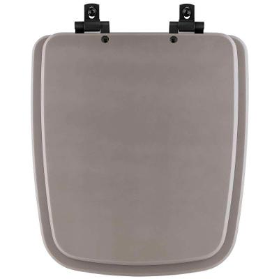 Assento Sanitário Boss Stone Alongado MDF Fechamento Suave Cinza Fosco Pontto Lavabo 40CM