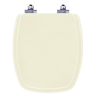 Assento Sanitário Valentina Alongado Laqueado Fechamento Suave Bege Claro Pontto Lavabo 40CM