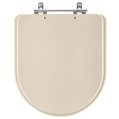 Assento Sanitário Duomo Plus Alongado MDF Laqueado Convencional Amêndoa Pontto Lavabo 40CM
