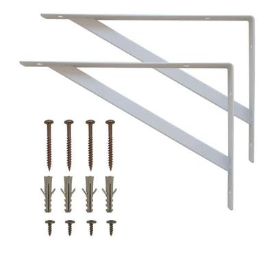 Suporte para Prateleira Mão Francesa Simples com Reforço Extra Branco Mercado das Prateleiras 13CM