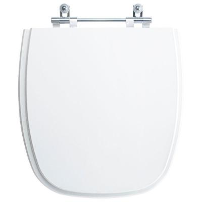 Assento Sanitário Fit Alongado Poliéster Fechamento Convencional Branco Pontto Lavabo 40CM