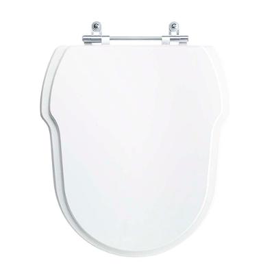 Assento Sanitário Hampton Alongado MDF Fechamento Convencional com Calços Branco Pontto Lavabo 40CM