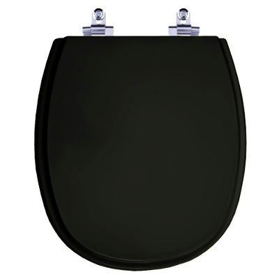 Assento Sanitário Aspen Alongado Polipropileno Fechamento Suave Almofadado Preto Pontto Lavabo 40CM