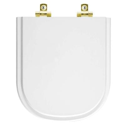 Assento Sanitário Flox Alongado Polipropileno Parafusado Fechamento Suave Branco Pontto Lavabo