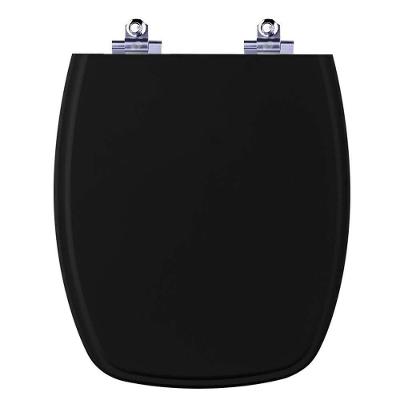Assento Sanitário Laguna Alongado Polipropileno Parafusado Fechamento Suave Preto Pontto Lavabo 40CM