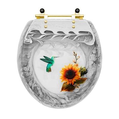 Assento Sanitário Girassol Beija Flor Oval Resina Plástica Parafusado Convencional Branco Pontto