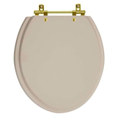 Assento Sanitário Saara Oval MDF Fechamento Convencional Bege Pontto Lavabo 40CM