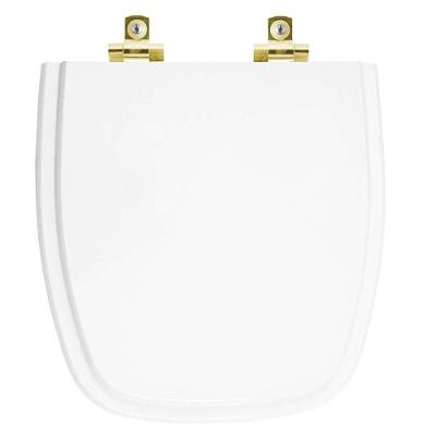 Assento Sanitário Fit Alongado Polipropileno Parafusado Fechamento Suave Branco 40CM