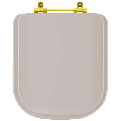 Assento Sanitário Axis Alongado Resina Plástica Convencional Bege Pontto Lavabo 40CM