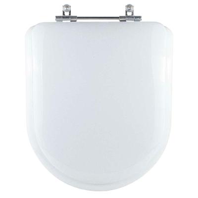 Assento Sanitário Levanzo Alongado MDF Alumínio Convencional Almofadado Branco 40CM