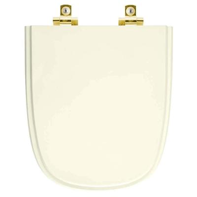 Assento Sanitário Ibiza Alongado Polipropileno Parafusado Fechamento Suave Bege 40CM Pontto Lavabo