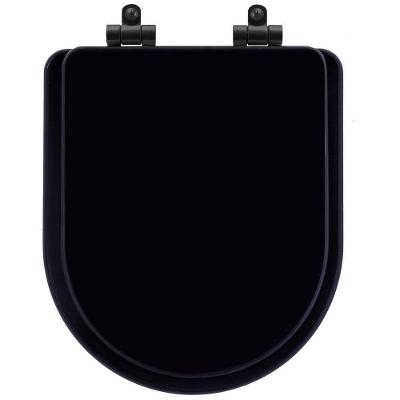 Assento Sanitário Carrara Alongado Polipropileno Fechamento Suave Preto Pontto Lavabo 40CM