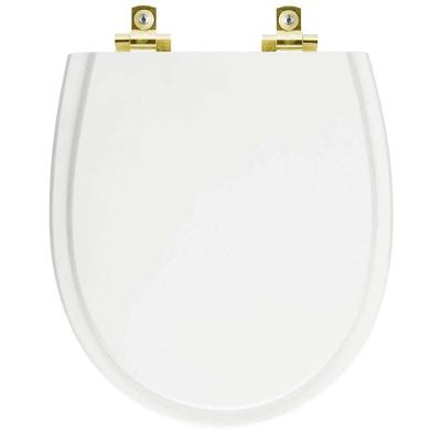 Assento Sanitário Polo Alongado Polipropileno Parafusado Fechamento Suave Almofadado Branco 40CM