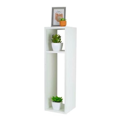 Mesa de Cabeceira Agata MDP Moderno Branco Mercado das Prateleiras 20CM