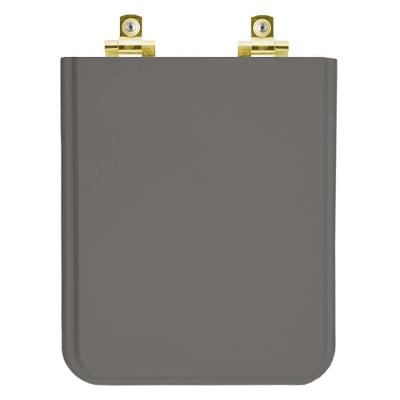 Assento Sanitário Square Quadrado Parafusado Fechamento Suave Cinza Ambar Pontto Lavabo 40CM
