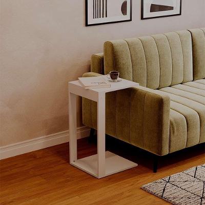Mesa de Apoio Santorini Quadrada MDF Madeira 30CM Branco Mercado das Prateleiras