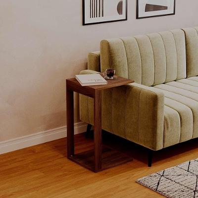 Mesa de Apoio Santorini Retangular MDP MDF-MDP 36CM Marrom Mercado das Prateleiras