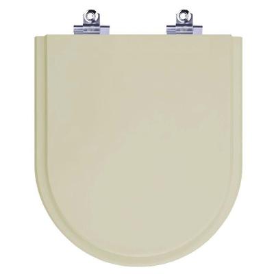 Assento Sanitário Smart Alongado Polipropileno Fechamento Suave Bege Fosco Pontto Lavabo 40CM
