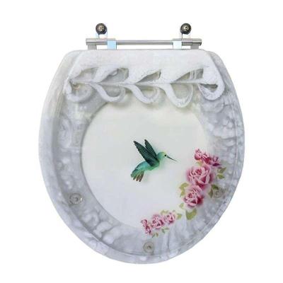 Assento Sanitário Beija Flor Oval Resina Plástica Convencional Alumínio Anodizado Branco Pontto