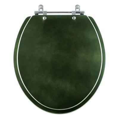 Assento Sanitário Ravena Alongado MDF Alumínio Anodizado Verde Degrade Pontto Lavabo 40CM