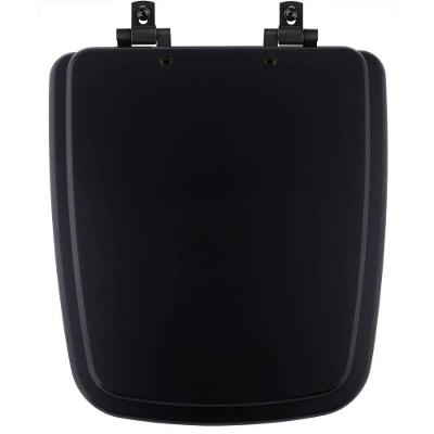 Assento Sanitário Boss Matte Black Alongado MDF Fechamento Suave Preto Pontto Lavabo 40CM