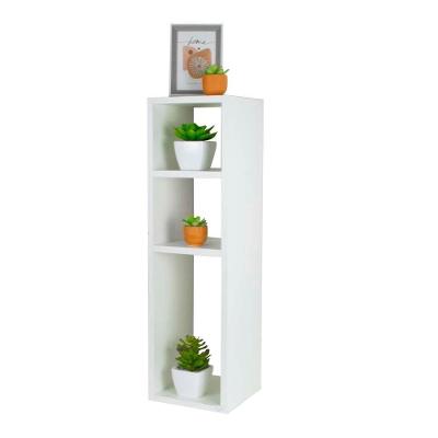 Mesa de Cabeceira Agata MDP Moderno Branco Mercado das Prateleiras 20CM