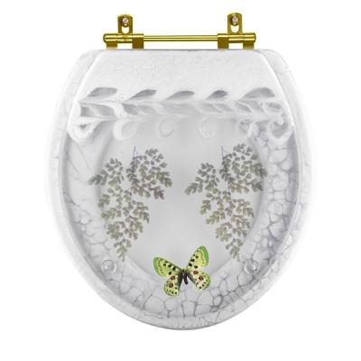 Assento Sanitário Convencional com Borboleta Oval Resina Plástica Parafusado Almofadado Verde Pontto