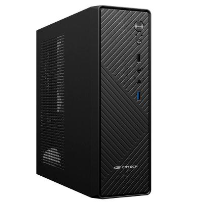 Gabinete Slim DT-200BK Micro ATX Aço com Fonte 200W SFX Preto C3tech