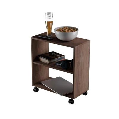 Mesa de Apoio Valencia Retangular MDF Plástico 50CM Nogal Mercado das Prateleiras
