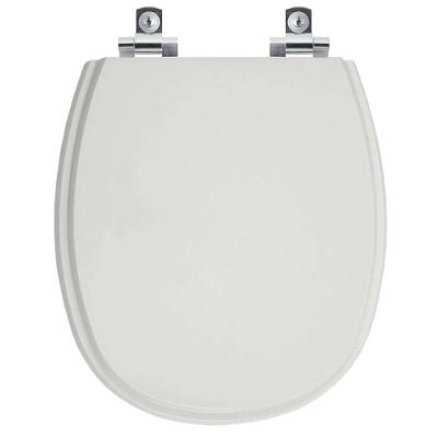 Assento Sanitário Alamo Alongado Plástico Fechamento Suave Cinza Claro Pontto Lavabo 40CM