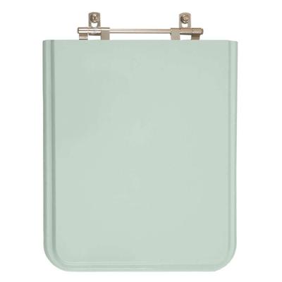 Assento Sanitário Square Quadrado Poliéster Parafusado Convencional Verde Claro 40CM