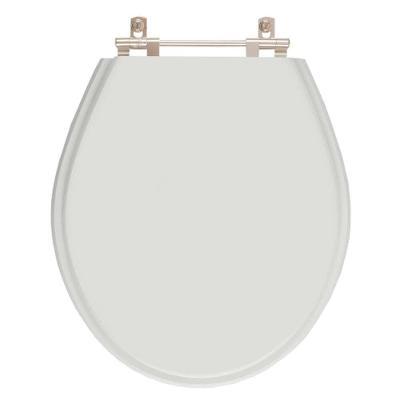 Assento Sanitário Carina Alongado MDF Fechamento Convencional Cinza Claro Pontto Lavabo 40CM