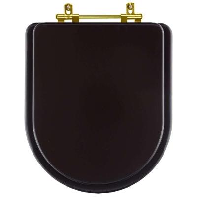 Assento Sanitário Carrara para Vaso Deca Oval MDF Fechamento Convencional Marrom Pontto Lavabo 40CM